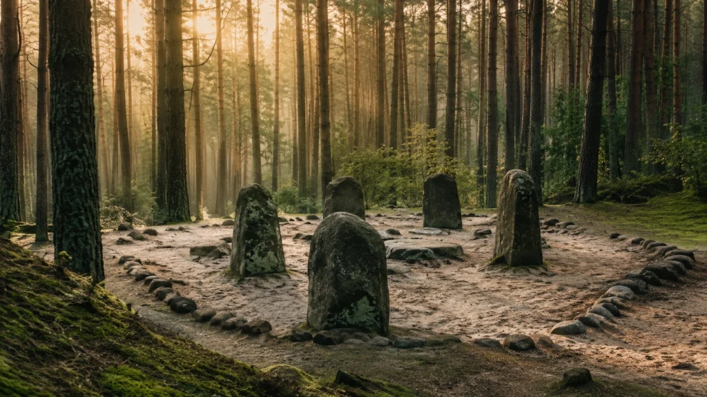 Kamienne kręgi w okolicy Przysiółka Spore